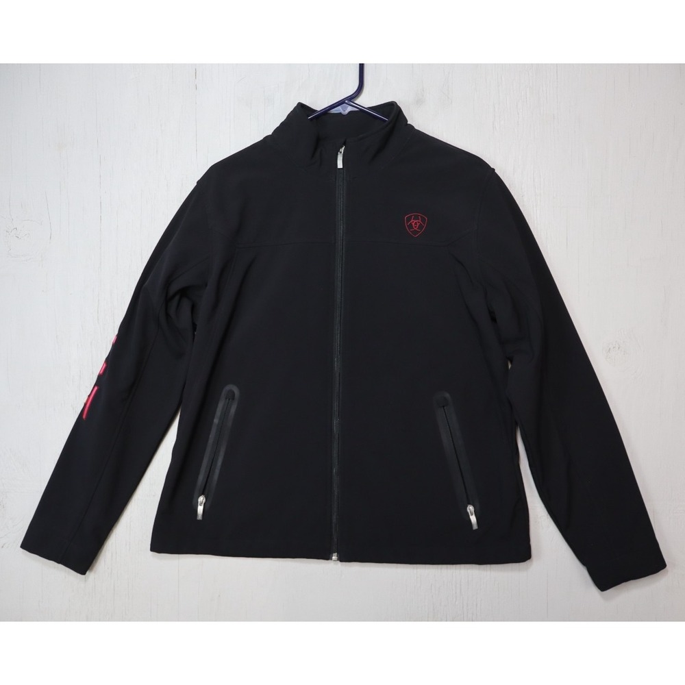 Ariat Womens XL Embroidered Floral Softshell Jacket Black AriatTEK Full Zip